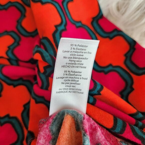 LuLaRoe Irma Short‎ Sleeve High Low Hem Tunic Top XS NWT Geometric Multi-Color - Picture 10 of 13